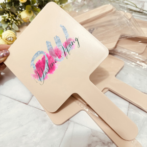 Espejos de Mano Promocionales, <span class=keywords><strong>Espejo</strong></span> de Maquillaje de Bolsillo, Color Beige Rosado, Espejos Personalizados <span class=keywords><strong>con</strong></span> Marca Privada - Product Image 1