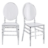 Vente en gros à bas prix Banquet victorien en plastique cristal location mariage fantôme résine acrylique transparente chaise transparente pour événements