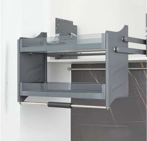 Accessori <span class=keywords><strong>per</strong></span> armadietto portaoggetti <span class=keywords><strong>in</strong></span> <span class=keywords><strong>ferro</strong></span> multifunzionale da tirare giù <span class=keywords><strong>per</strong></span> armadio da cucina cestello elevatore - Product Image 6