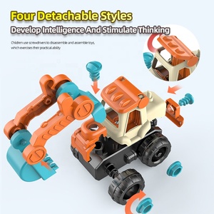 Mini Vehículo de Ingeniería de Simulación, el Niño Comenzó a Ensamblar y Desmontar el Coche de Juguete con Tornillos, Coche de Ingeniería Desmontable para Niños - Product Image 5