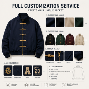 <span class=keywords><strong>Giacca</strong></span> Varsity da <span class=keywords><strong>Uomo</strong></span> Personalizzata OEM, <span class=keywords><strong>Giacca</strong></span> in <span class=keywords><strong>Velluto</strong></span> <span class=keywords><strong>a</strong></span> <span class=keywords><strong>Coste</strong></span> con Bottoni <span class=keywords><strong>a</strong></span> Nodo Cinese, Realizzata Interamente in Camoscio, <span class=keywords><strong>Giacca</strong></span> Stile Tang con Chiusura <span class=keywords><strong>a</strong></span> Rana - Product Image 3