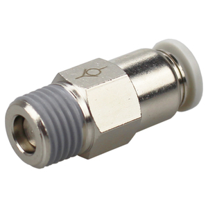 CVPC Straight Pneumatic Push Fitting <strong>Check</strong> <strong>Valve</strong>, NBPT Quick Push To Connect <strong>Check</strong> <strong>Valve</strong> Tube To Thread BSPP BSPT Male - Product Image 3