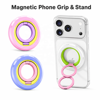 Support de téléphone magnétique pliable N52 ultra-résistant pour iPhone, support pivotant à 360 degrés, design contrasté coloré