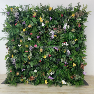 Mur de fleurs artificielles élégant blanc et vert : idéal pour les décors de mariage, <span class=keywords><strong>la</strong></span> décoration d'événements et les accessoires photo - Product Image 4