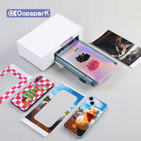 Penjualan laris 2024 Oopspark pencetak foto kecil cerdas Mini mesin cetak stiker kulit Film belakang ponsel foto DIY