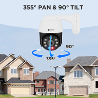 Caméra IP PTZ 6MP à suivi automatique avec dissuasion active, double éclairage et alarme sonore, audio bidirectionnel et carte TF jusqu'à 512 Go