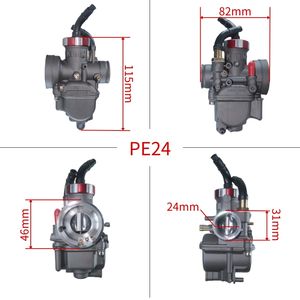 PE24<span class=keywords><strong>คาร์บูเรเตอร์</strong></span>มอเตอร์ไซค์ขนาด24มม. สำหรับรถ NSR125หน้ารถ KX100 KX125 DIO NSR 50-125CC มอเตอร์ไซค์วิบาก2/4จังหวะเครื่องยนต์ ATV - Product Image 2