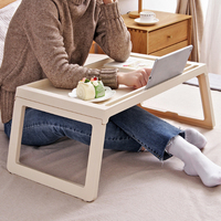 Nouveau produit 2025, table portable pour ordinateur portable en plastique blanc, pliable, plateau de lit pour le petit-déjeuner, la télévision