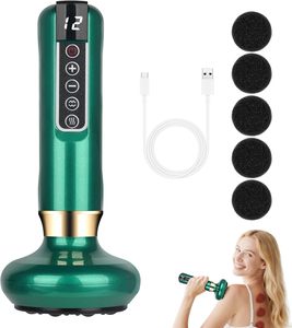 Masseur à ventouses électrique rechargeable à 12 niveaux, 6/12 modes de vitesse, portable, pour le grattage corporel, anti-cellulite, Gua Sha - Product Image 1
