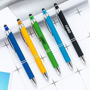 Stylet multifonction à LED avec lampe de poche - Stylo tactile promotionnel personnalisé avec logo pour salons professionnels - Product Image 1