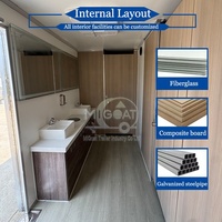 Offre Spéciale – Cabine Sanitaire Portable de Luxe à 2 Postes avec Climatisation et Double Lavabo pour Événements Extérieurs, Mariages et Chantiers