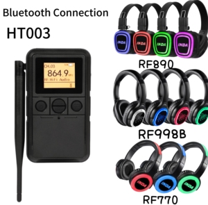 Auriculares Inalámbricos para Discoteca Silenciosa de 3 Canales INDA RF770 con Sonido de Alta Fidelidad, Diadema Acolchada con LED, Auriculares Geniales para Fiestas, Yoga, Cine al Aire Libre - Product Image 6