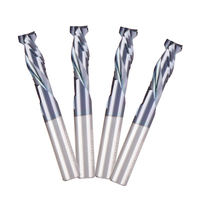 Fraise de fraisage 1/4 1/2 3/8 2F à compression ascendante et descendante pour routeur CNC avec revêtement DLC Rainbow/Nano Blue