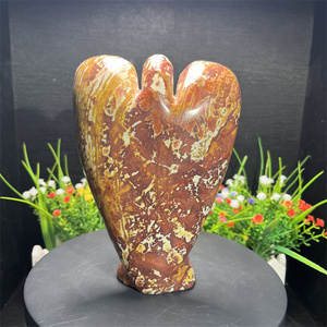 Ángel de Cristal Natural <span class=keywords><strong>Reiki</strong></span> al por Mayor a Precio de Fábrica, Ángel de Piedra Van Gogh para Regalo - Product Image 3