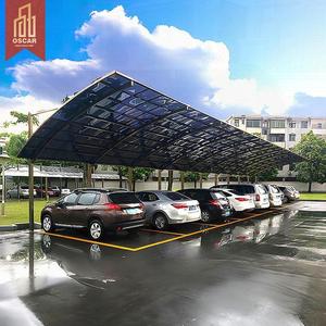 Abri de voiture extérieur en alliage d'aluminium avec <span class=keywords><strong>vitrage</strong></span> en polycarbonate bleu pour allée de stationnement et cour arrière - Product Image 1