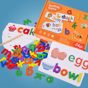 Giocattoli educativi per bambini 26 lettere inglese carta di ortografia pratica divertente gioco di parole per l'educazione precoce - Product Image 4