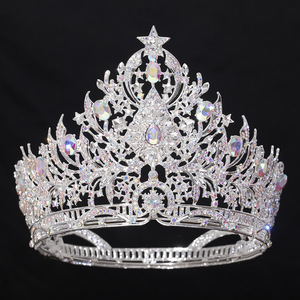 Couronne de Reine de Beauté de Luxe en Alliage pour Mariage, Style Miss Monde Européenne et Américaine, Couronne Complète de Championne - Product Image 3