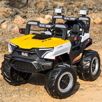 Grande voiture électrique 4x4 pour enfants, double siège, véhicule tout-terrain, jouet télécommandé pour tout-petits, carrosserie en plastique