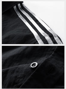 <span class=keywords><strong>Camisa</strong></span> Casual para <span class=keywords><strong>Hombre</strong></span> con Rayas Blancas y Negras, Corte Ajustado y Versátil - Product Image 3