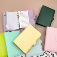 Carnet de planification personnalisé en gros, classeur à anneaux A5 A6, organiseur de budget en cuir PU avec clip