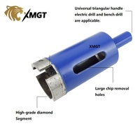 DIAMTOOL Forets diamantés segmentés à haute fréquence pour soudage, 6MM-65MM, utilisation humide ou sèche, longueur totale 98mm, pour le perçage de maçonnerie et de granit