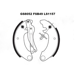 GS8052 0986487124 Jeu de mâchoires de frein pour <span class=keywords><strong>CITROEN</strong></span> <span class=keywords><strong>2CV</strong></span>, DYANE, ACADIANE - Product Image 6