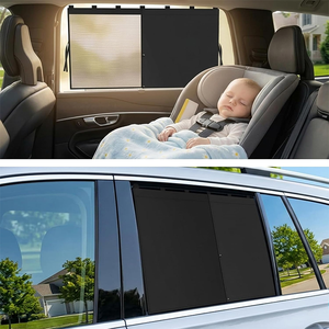Strong Magnet Double Layer Car Side <b>Window</b> <b>Shade</b> Breathable Universal Auto <b>Window</b> Sunshade Fit Car SUV Trucks Block UV Heat - Product Image 6