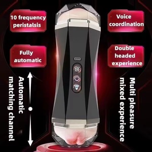 Dual-head <strong>Male</strong> Masturbator With Sound Heating Functions Men's Sex Exercise Airplane Cup Sex Toys for Men - Product Image 3