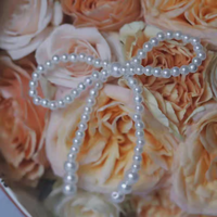 Chaîne de perles carrées rouges et blanches en plastique, style européen, finition mate, pour décoration de table de gâteaux et desserts, idéale pour la Saint-Valentin