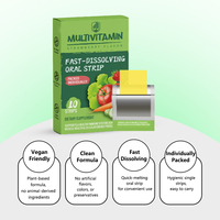 Bandelettes Orales Multivitaminées à Dissolution Rapide, Soin Antioxydant, OEM ODM, Vente en Gros, Marque Privée, Sans Eau, Fourniture en Vrac