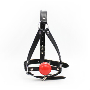 Poggiatesta in pelle personalizzato Soft Ball Gag orale per Yoga palla di ritenuta orale <span class=keywords><strong>BDSM</strong></span> giocattoli - Product Image 1