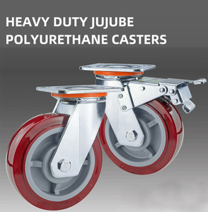 Benutzer definierte Größe 4 Zoll 5 Zoll 6 Zoll 8 Zoll drehbares PVC-Nachlauf maschinen rad mit Seiten bremse - Product Image 5