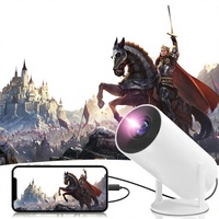 Projecteur intelligent portable GDHM HY3002 Mini 1080P LED/LCD avec Wi-Fi double bande, Android 11, Wi-Fi 6, prise US, pour cinéma maison intelligent intégré