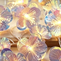 Guirlande lumineuse à fibres optiques DAMAI, 10 pieds, 20 LED, guirlande de fleurs, décor féerique, lumière chaude pour table, mariage, fournitures de fête