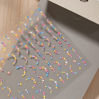 2025 nouveau ColorMark 3D français en relief fleurs en plastique enfant-sûr Non toxique ongles autocollants printemps princesse ongles décorations Art