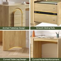 Meubles de bureau modernes et abordables, bureau d'ordinateur en bois avec étagère, bureau d'étude, bureau d'ordinateur