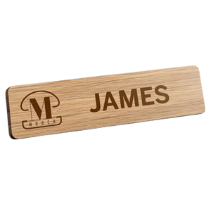 Badge nominatif réutilisable en bambou écologique, produit écologique, logo personnalisé, badge nominatif en bambou, produit réutilisable, badge nominatif - Product Image 5