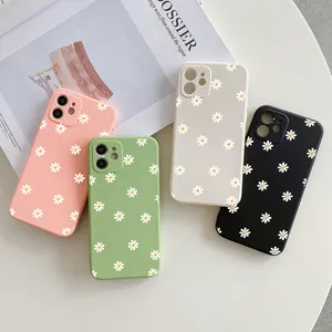 Daisy Sunflower Floral Camera Protection Bumper Phone Case For iPhone 13 14Pro Max Shockproof Back