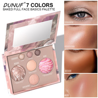 FAIRY ES155 Palette de fards à paupières et de blushs 7 couleurs, Maquillage bio, Coffret cadeau, Illumine le teint et résiste à la décoloration, Cosmétiques