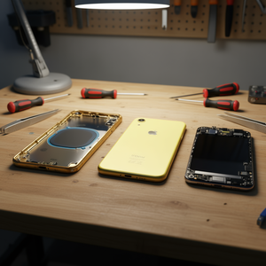 Cover Posteriore Gialla di Ricambio per Apple iPhone Xr in Materiale ABS - Product Image 3