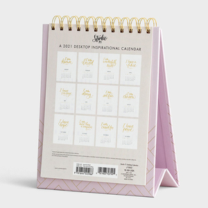 <span class=keywords><strong>Calendrier</strong></span> de bureau de table à rabat avec support <span class=keywords><strong>mensuel</strong></span> en spirale <span class=keywords><strong>2024</strong></span> 2025 imprimé avec logo personnalisé - Product Image 5