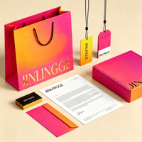 Sacs cadeaux en papier de luxe avec poignées découpées, logo personnalisé, pour vêtements, sous-vêtements, commerce de détail, magasin