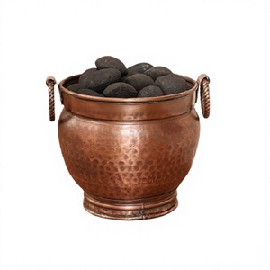 Prime Quality Copper Hammered Coal <b>Bucket</b> Designer Customized Shape <b>And</b> Size Coal <b>Bucket</b> For Outdoor Use - Product Image 1