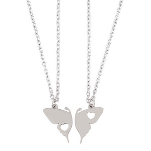 YICAI Collar de Amistad de Acero Inoxidable con Mariposas, 2 Piezas/Tarjeta, Regalo para Hermanas, Cumpleaños, Mejores Amigas para Siempre, Collar BFF para 2 - Product Image 6