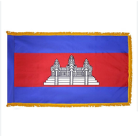 Drapeau de la Mauritanie personnalisé de haute qualité, bannière 3x5 pieds pour affichage intérieur et extérieur, pompon décoratif doré le plus vendu