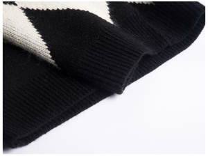 Design Fashion Vintage Flower Pin <strong>Argyle</strong> Knit Cashmere <strong>Sweater</strong> <strong>Vest</strong> - Product Image 6