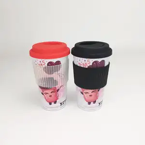 16oz Custom Private Label Takeway Sublimation Thick Hotel Reusable Iced Cold Bulk Tumbler Coffee Cups With Lids