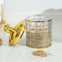 Pot de rangement cylindrique en plastique PP moulé par injection, conception détachable pour céréales et collations, couvercle doré hermétique pour la fraîcheur