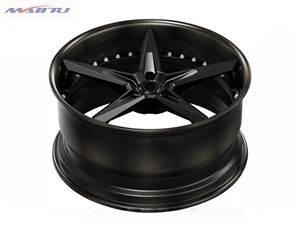 Nouvelle jante en fibre de carbone forgée de luxe haute performance, design concave noir 20 mm ET pour voitures particulières - Product Image 2