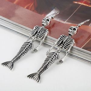 Pendientes Colgantes de Plata con Diseño de Esqueleto Retro 2022, Modernos, de Aleación, para Mujeres y Niñas, Joyería Divertida para Halloween - Product Image 2